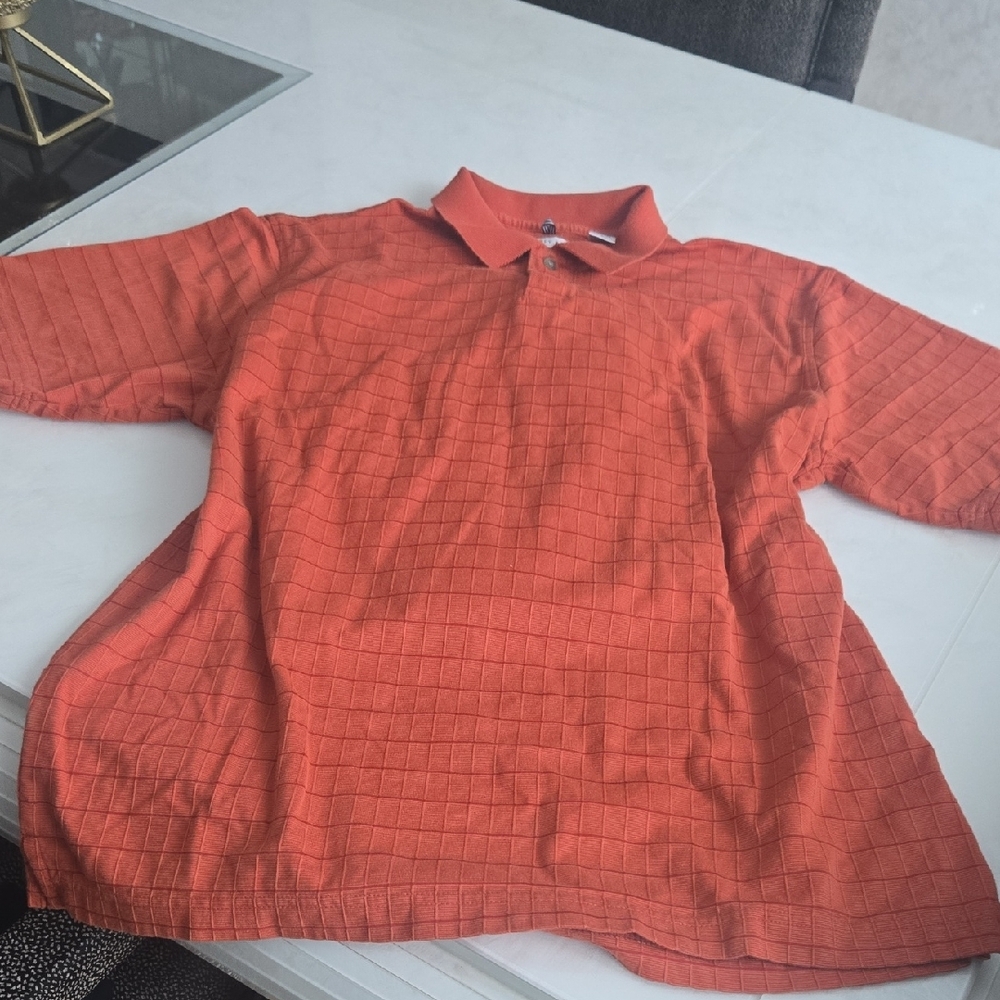 Geoffrey Beene Dark Blue and Rust Polo Shirts - Picture 5 of 7
